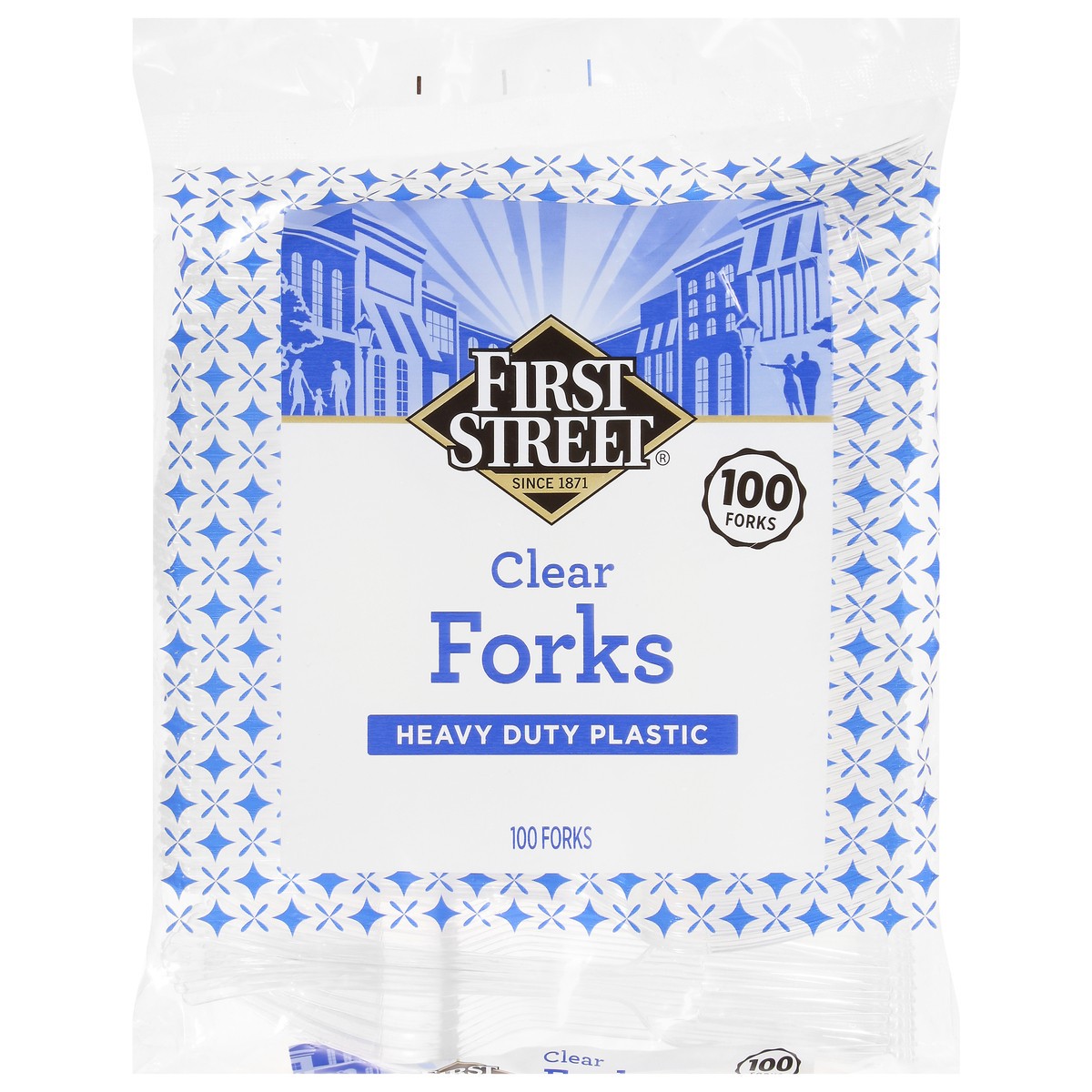 slide 1 of 6, First Street Heavy Duty Clear Forks, 100 ct