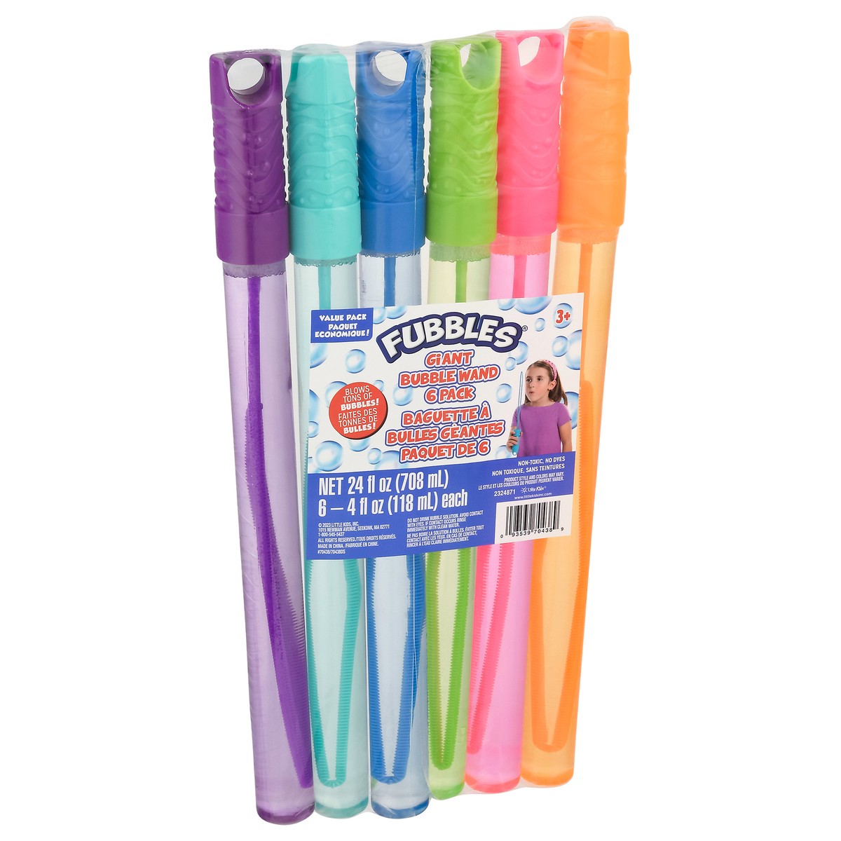 slide 4 of 11, Fubbles 3+ Bubble Wand Giant Value Pack 6 - 4 fl oz Units, 24 fl oz