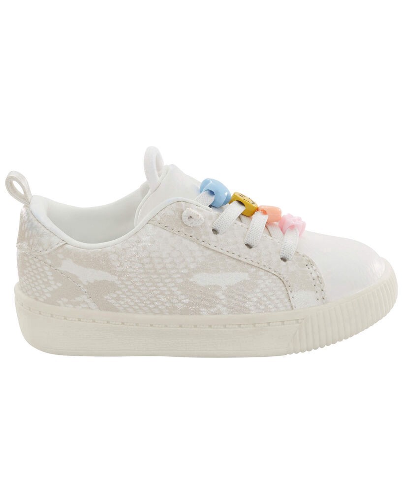 slide 4 of 6, Carter's Toddler Snakeskin Tug-And-Go Sneakers Ivory 9, 1 ct