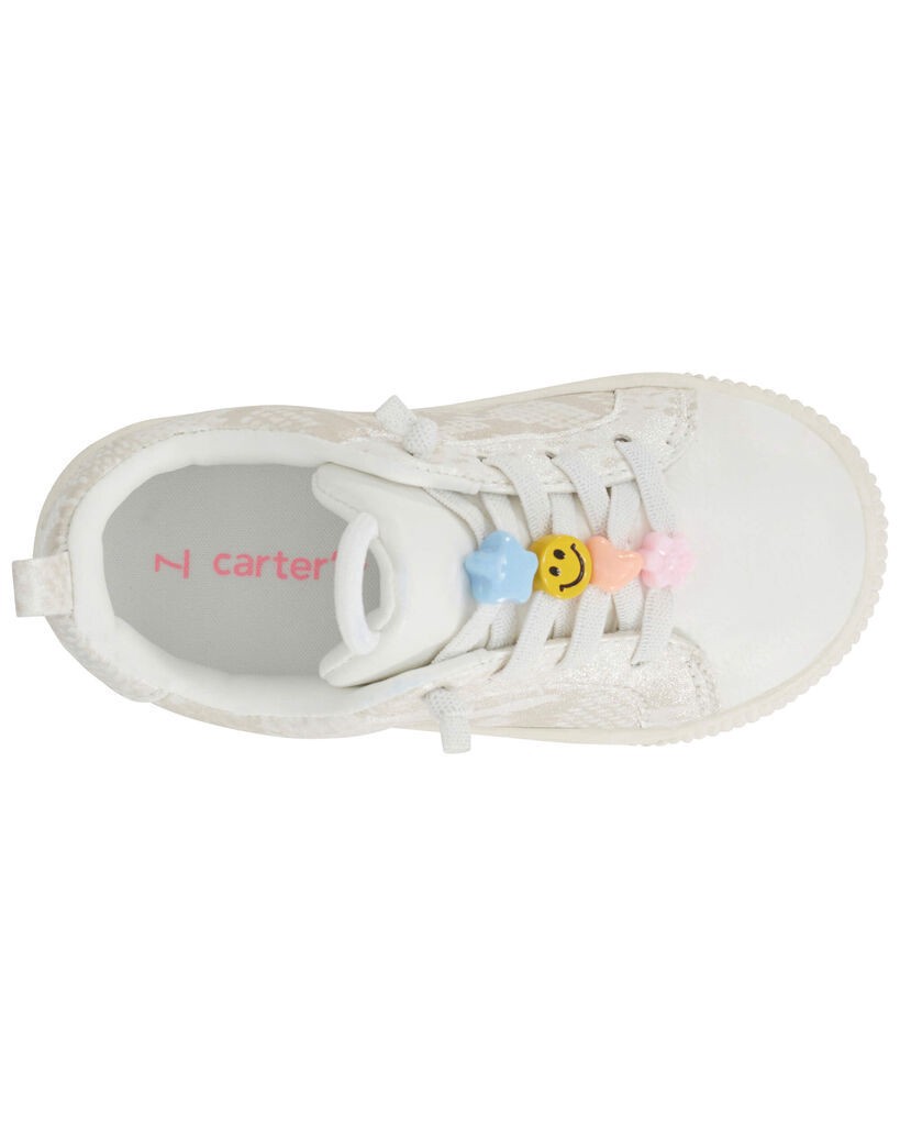 slide 6 of 6, Carter's Toddler Snakeskin Tug-And-Go Sneakers Ivory 9, 1 ct