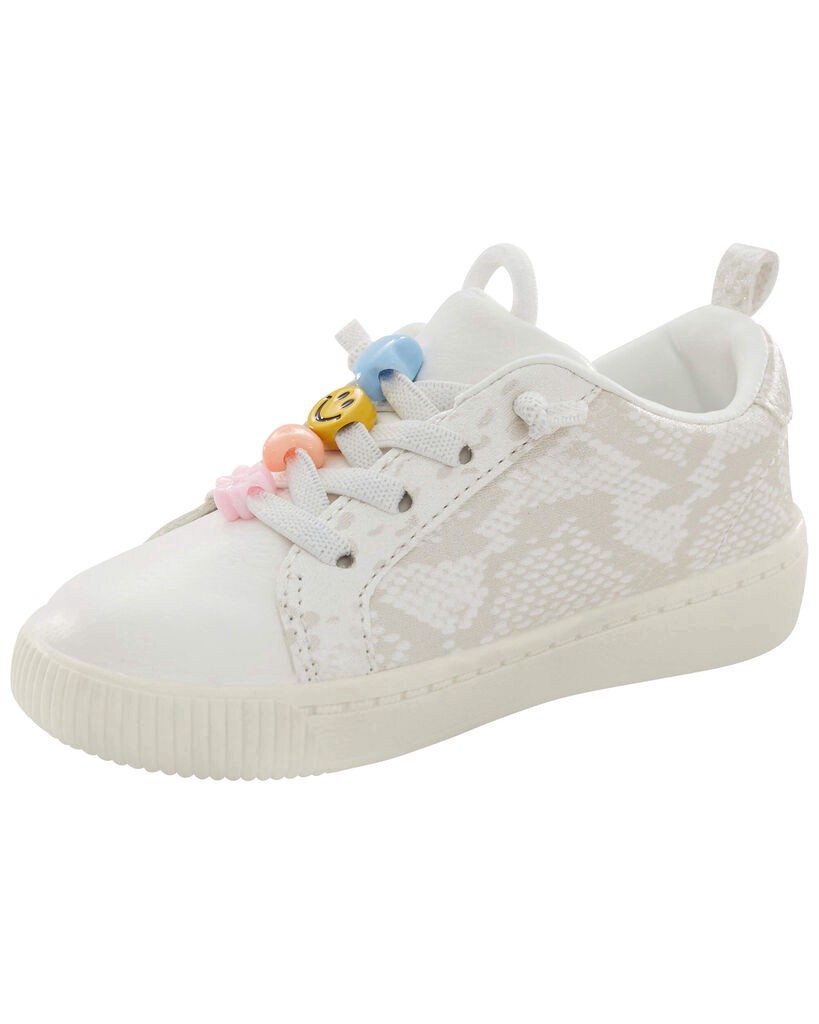 slide 5 of 6, Carter's Toddler Snakeskin Tug-And-Go Sneakers Ivory 9, 1 ct