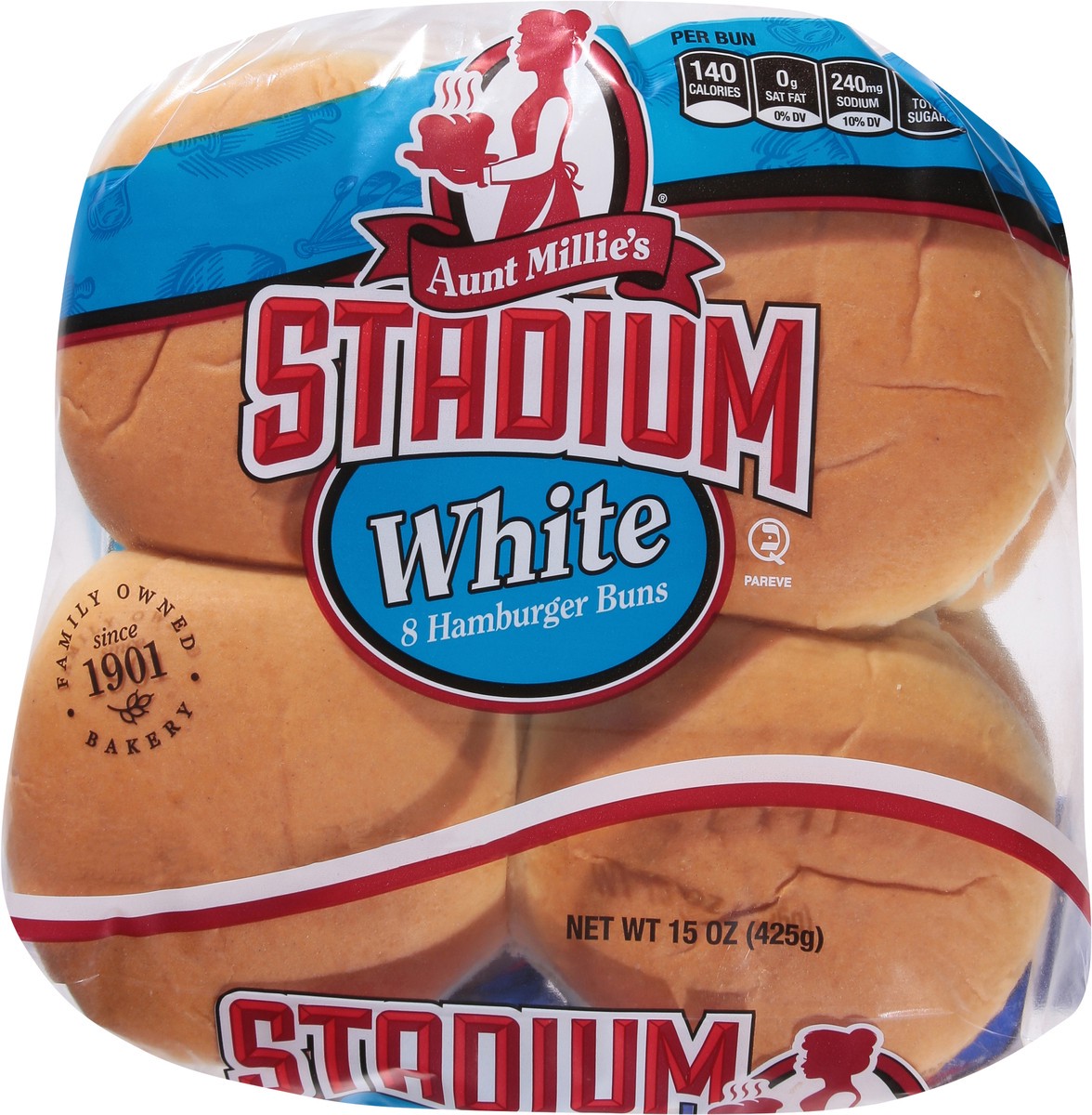 slide 8 of 9, Aunt Millie's Stadium White Hamburger Buns, 8 ct