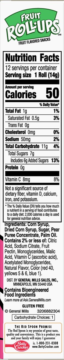 slide 11 of 13, Fruit Roll-Ups Franken Berry Strawberry Scream Fruit Flavored Snacks 12 ea, 12 ct