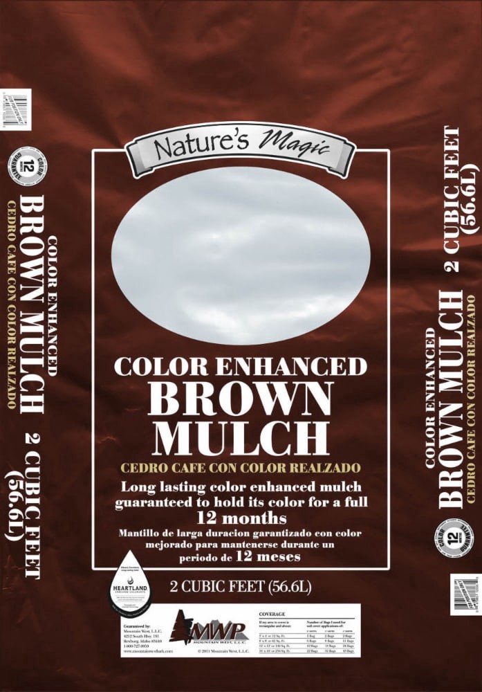 slide 2 of 2, Nature's Magic Color Enhanced Mulch - Brown, 56.6 liter