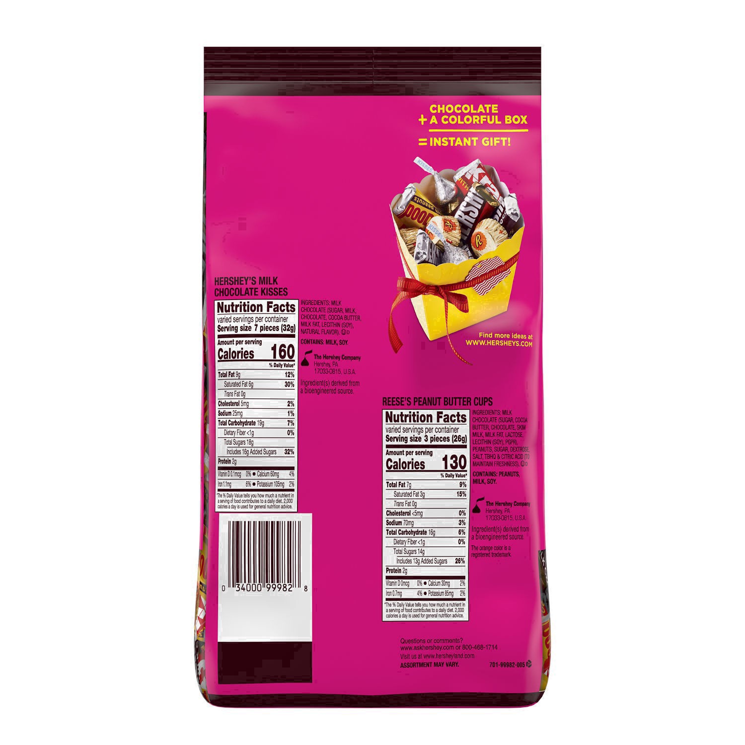 slide 33 of 89, HERSHEY'S and REESE'S Assorted Chocolate Flavored Candy Party Pack, 35 oz, 35 oz