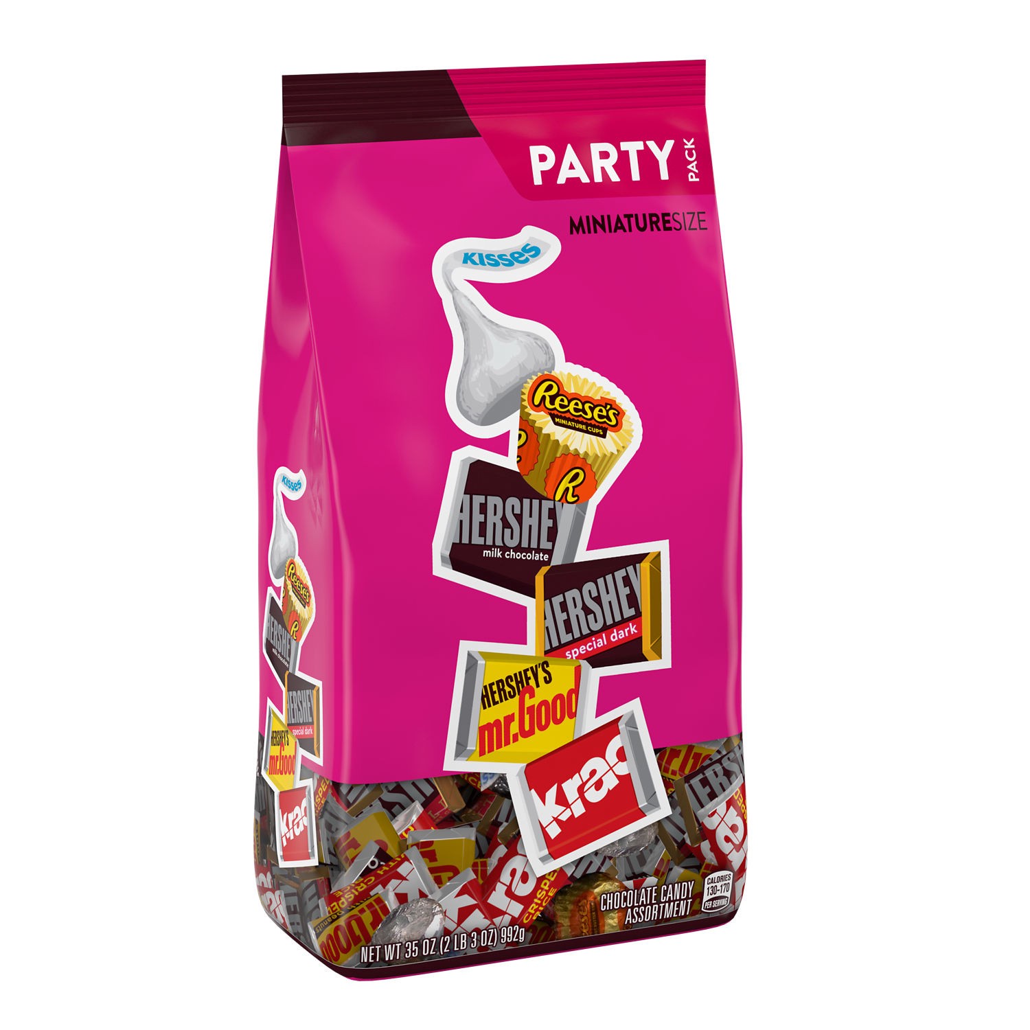 slide 1 of 89, HERSHEY'S and REESE'S Assorted Chocolate Flavored Candy Party Pack, 35 oz, 35 oz