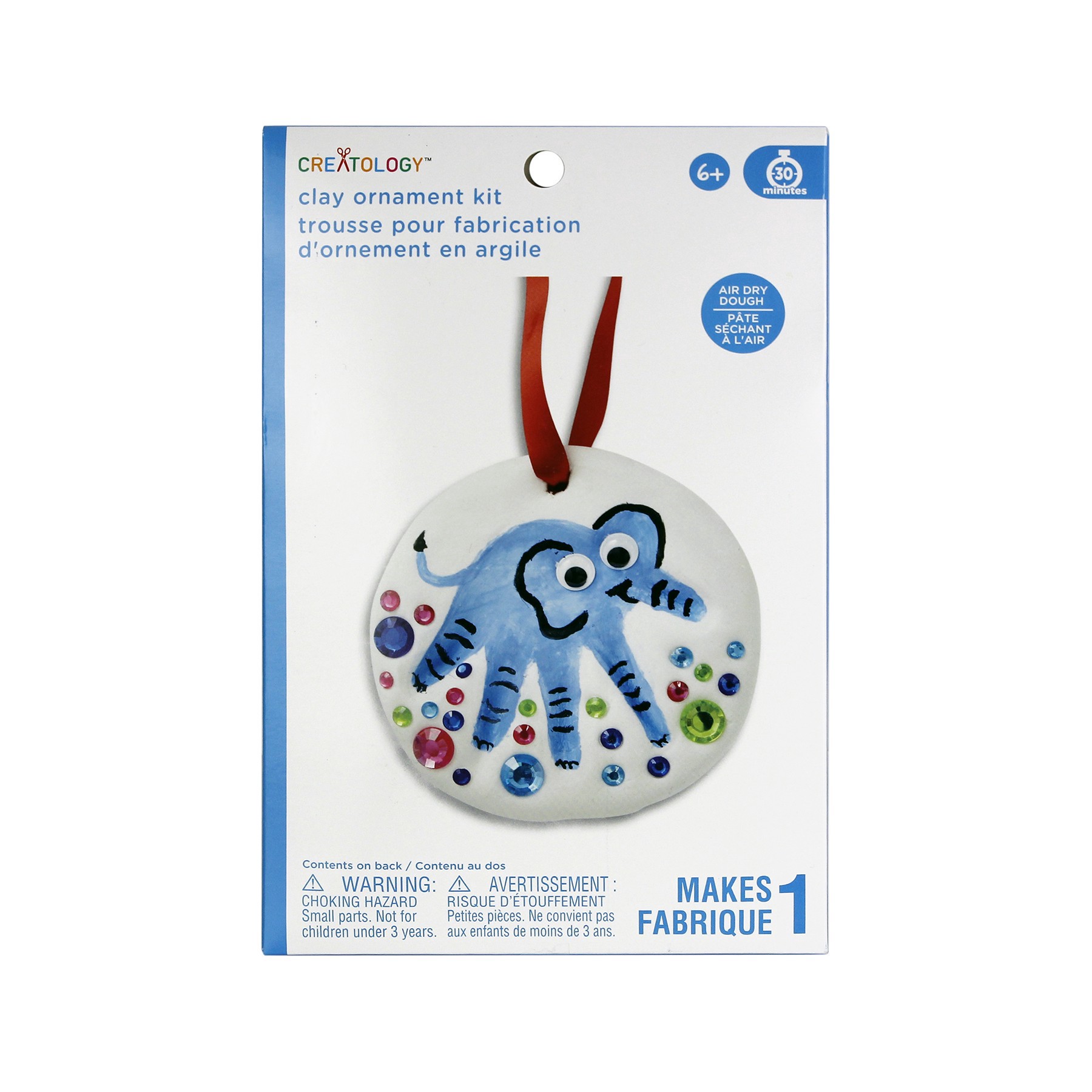 slide 4 of 5, Clay Handprint Ornament Kit By Creatology, makes 1 ornament