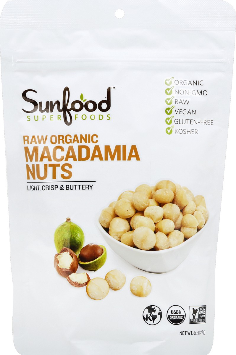 slide 1 of 3, SunFood Superfoods Macadamia Nuts 8 oz, 8 oz