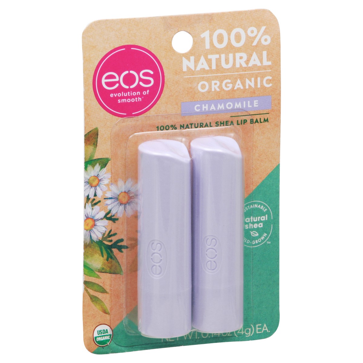 slide 6 of 9, eos Organic Chamomile Lip Balm 2 - 0.14 oz Tubes, 2 ct
