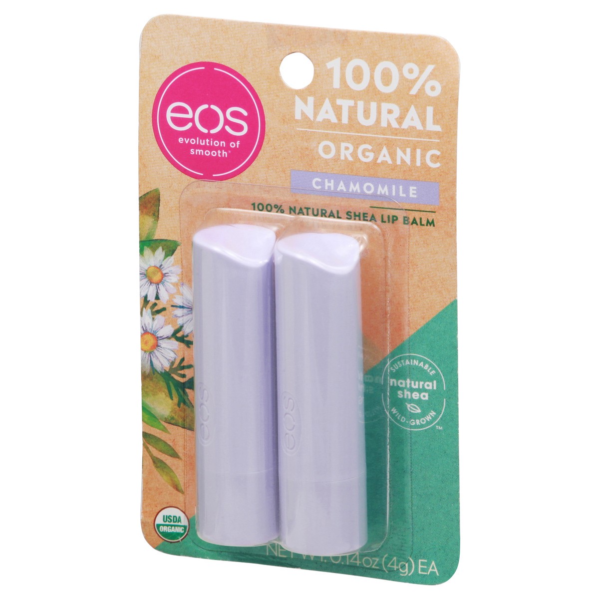 slide 5 of 9, eos Organic Chamomile Lip Balm 2 - 0.14 oz Tubes, 2 ct