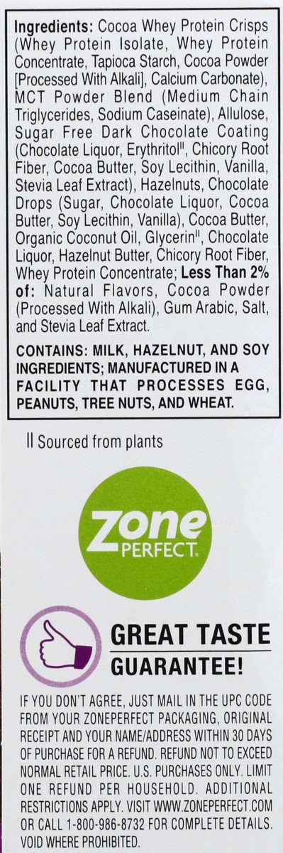 slide 6 of 13, Zone Perfect Choc Hazelnut Keto Bar 5Pk, 7.05 oz