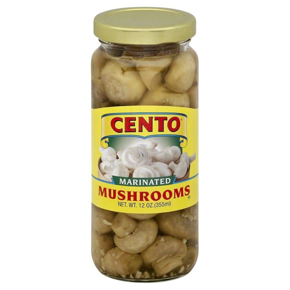 slide 1 of 1, Cento Marinated Mushrooms, 12 oz