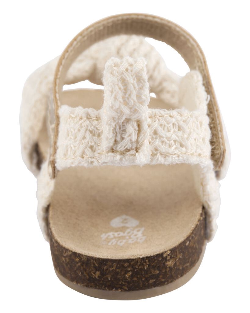 slide 3 of 6, Oshkosh Baby Crochet Sandal Gold 4, 1 ct