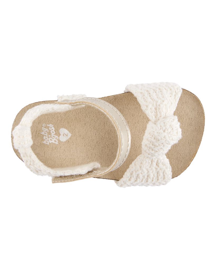 slide 2 of 6, Oshkosh Baby Crochet Sandal Gold 4, 1 ct