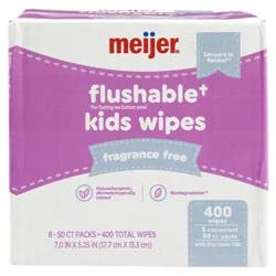 Meijer Flushable Wipes Fragrance Free