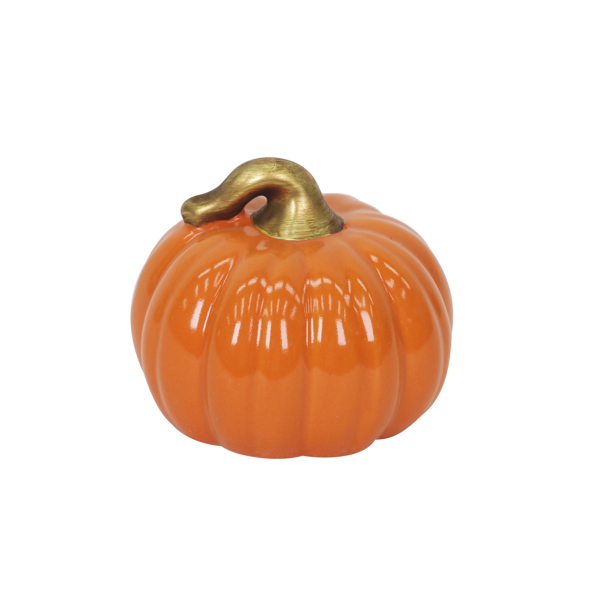 slide 2 of 2, 3" Ceramic Pumpkin Monogram Decor By Ashland, 3.23 in x 3.15 in x 2.72 in