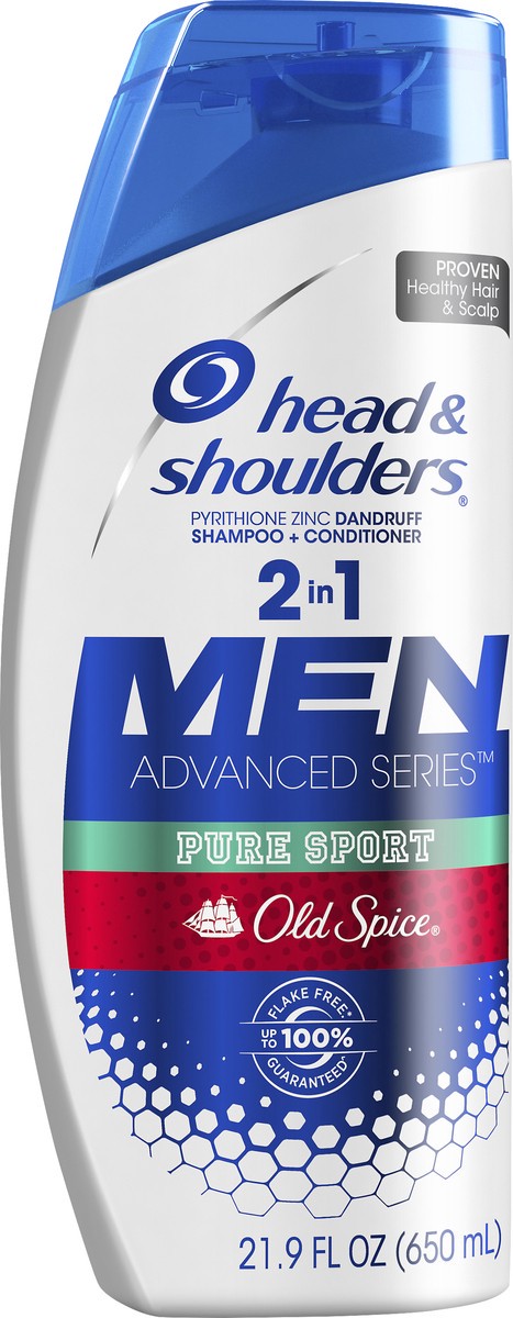 slide 3 of 3, Head & Shoulders Advanced Series Men 2 in 1 Old Spice Pure Sport Shampoo + Conditioner 21.9 oz, 21.9 oz