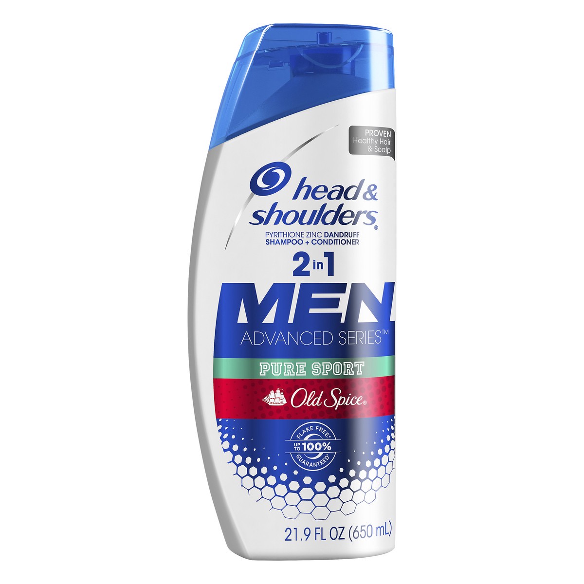 slide 1 of 3, Head & Shoulders Advanced Series Men 2 in 1 Old Spice Pure Sport Shampoo + Conditioner 21.9 oz, 21.9 oz