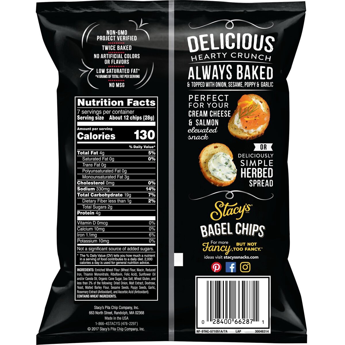 slide 5 of 7, Stacy's Baked Bagel Chips Everything 7 Oz, 7 oz