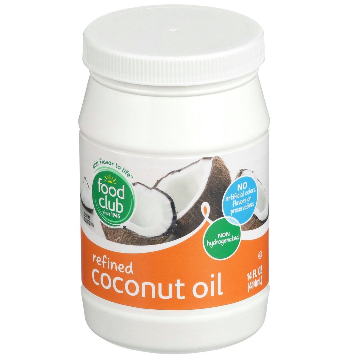 slide 3 of 9, Food Club Refined Coconut Oil, 14 fl oz