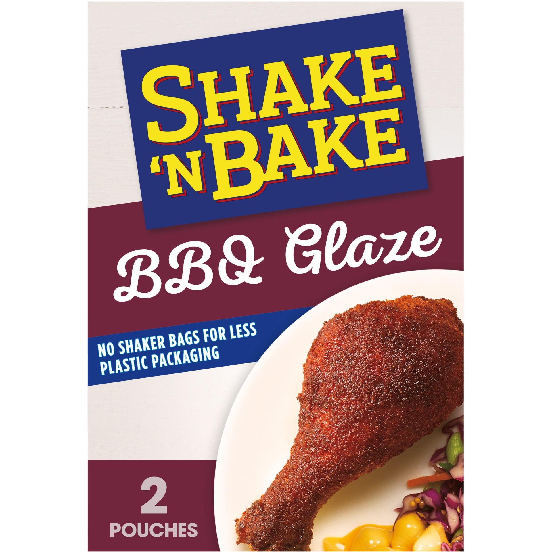 slide 1 of 5, Shake 'N Bake BBQ Glaze Seasoned Coating Mix, 6 oz Box, 2 ct Packets, 2 ct