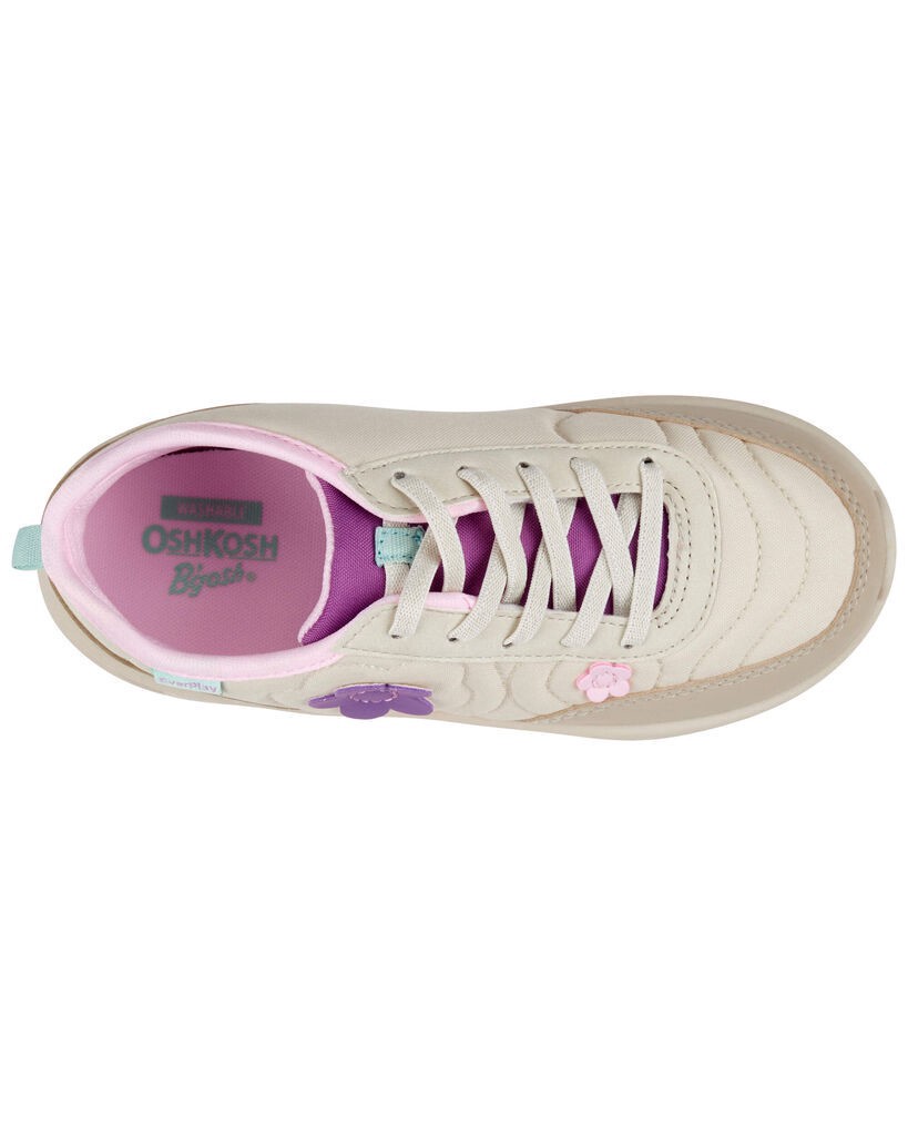 slide 4 of 6, Oshkosh Kid Groovy Easy-On Sneakers Tan 1Y, 1 ct