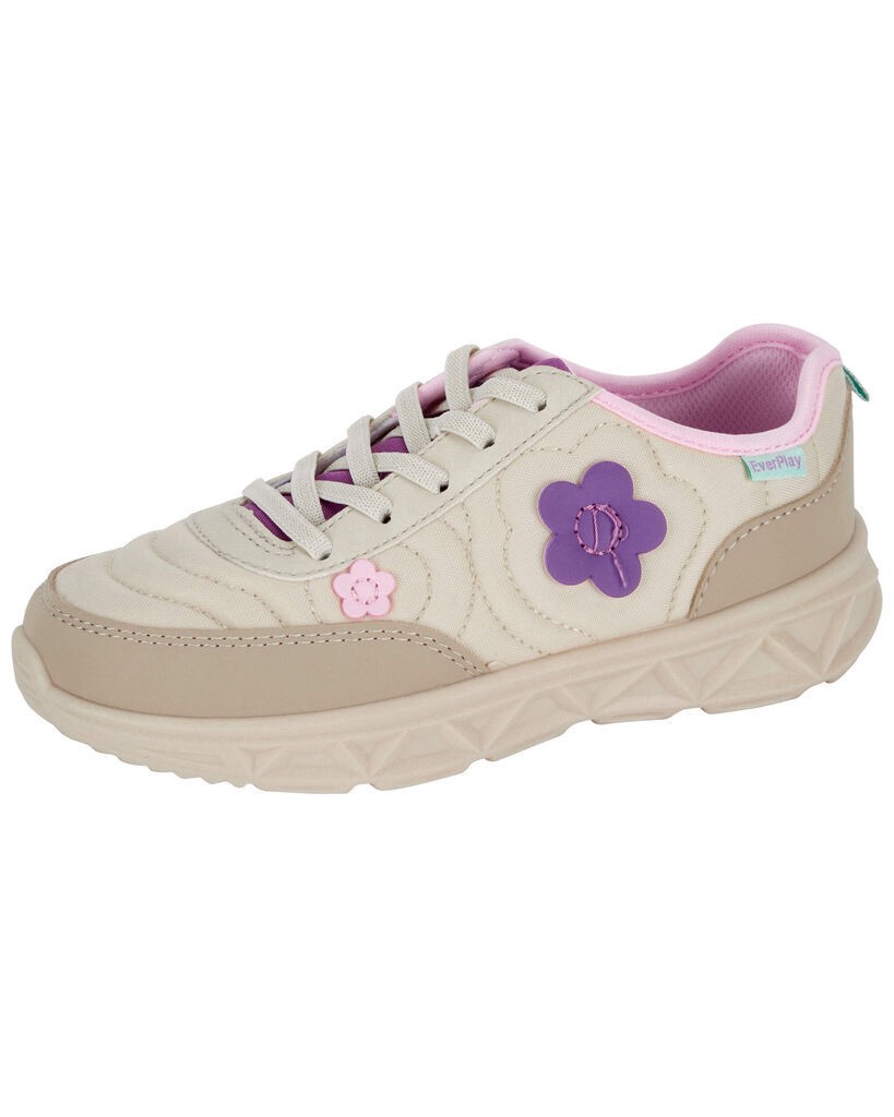 slide 3 of 6, Oshkosh Kid Groovy Easy-On Sneakers Tan 1Y, 1 ct