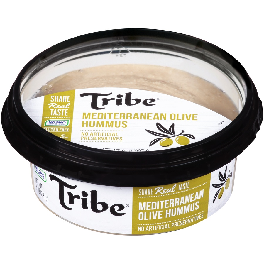 slide 1 of 8, Tribe Hummus Mediterranean Style, 8 oz