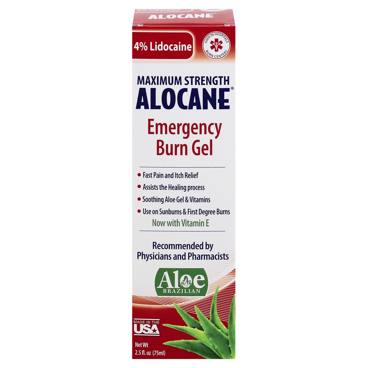 slide 1 of 3, Alocane Maximum Strength Emergency Burn Gel 2.5 fl oz, 2.5 oz