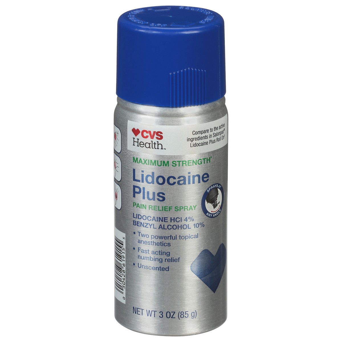 slide 1 of 12, CVS Health Maximum Strength Lidocaine Plus Pain Relief Dry Spray, 3 Oz, 3 oz