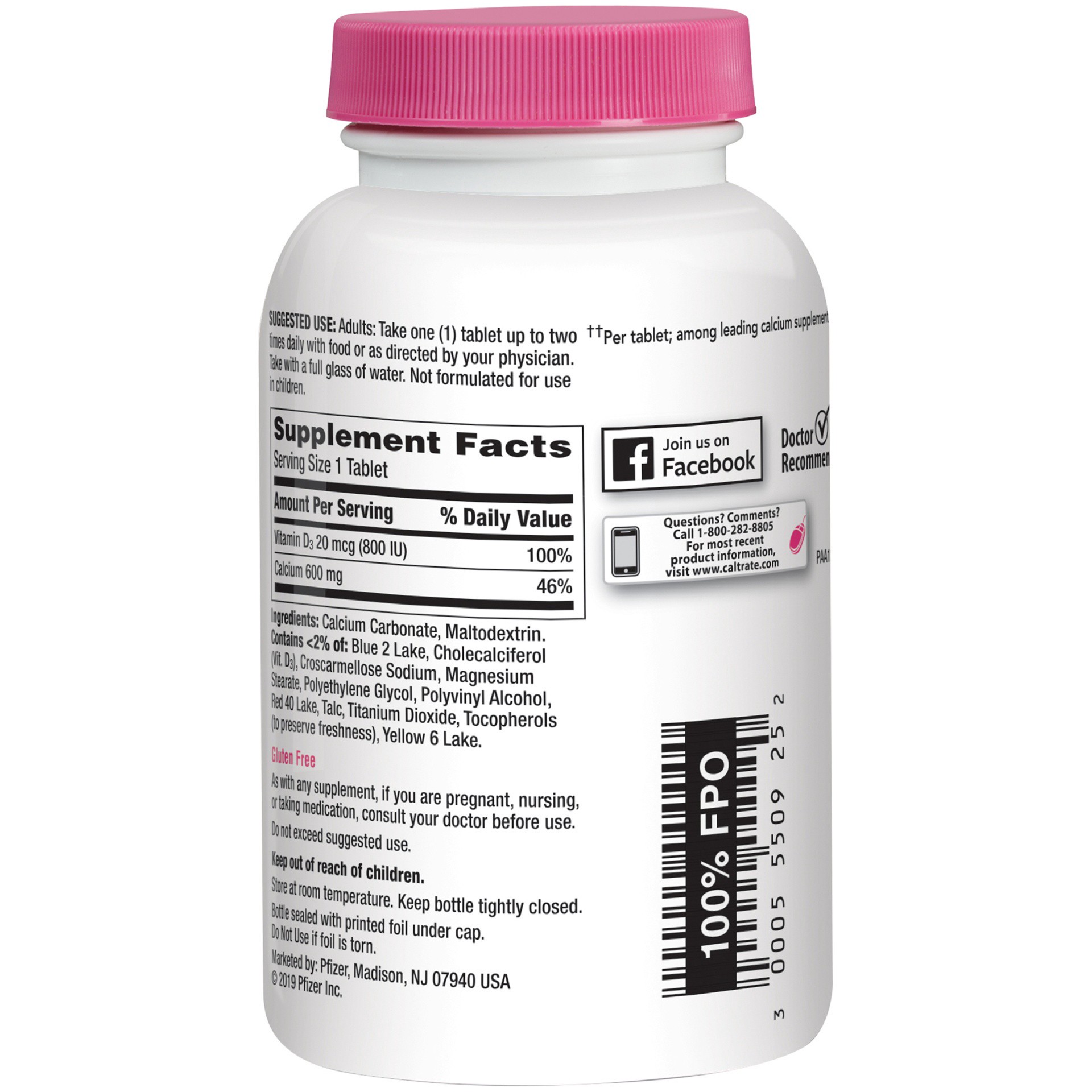 slide 2 of 6, Caltrate Bone Health 600+D3 Calcium & Vitamin D, 200 ct