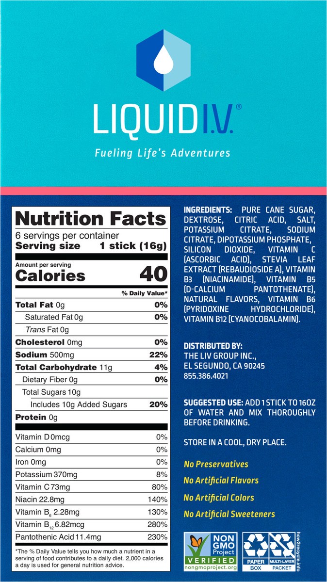 slide 9 of 12, Liquid I.V. Strawberry Lemonade - 6 ct, 6 ct