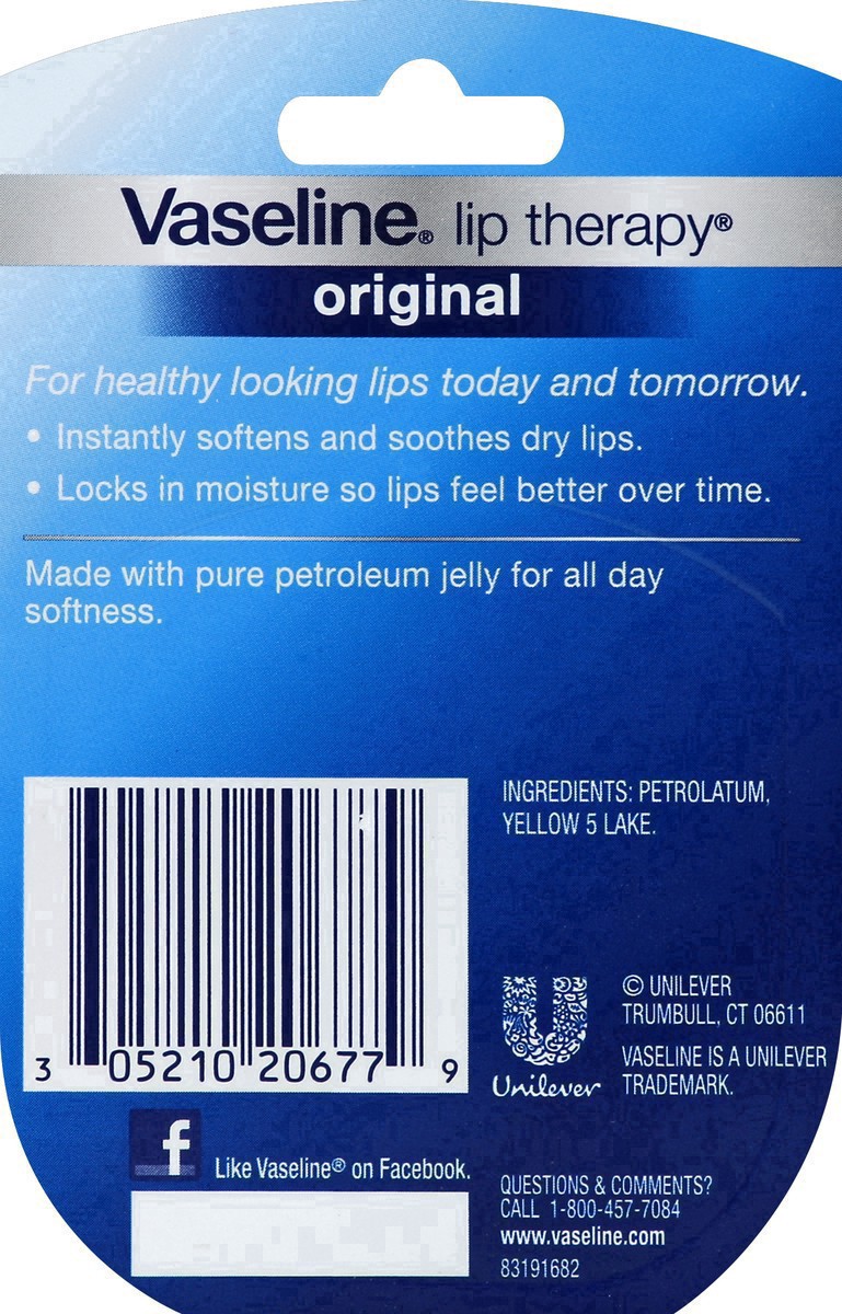 slide 32 of 34, Vaseline Lip Therapy Original 0.25oz, 0.25 oz
