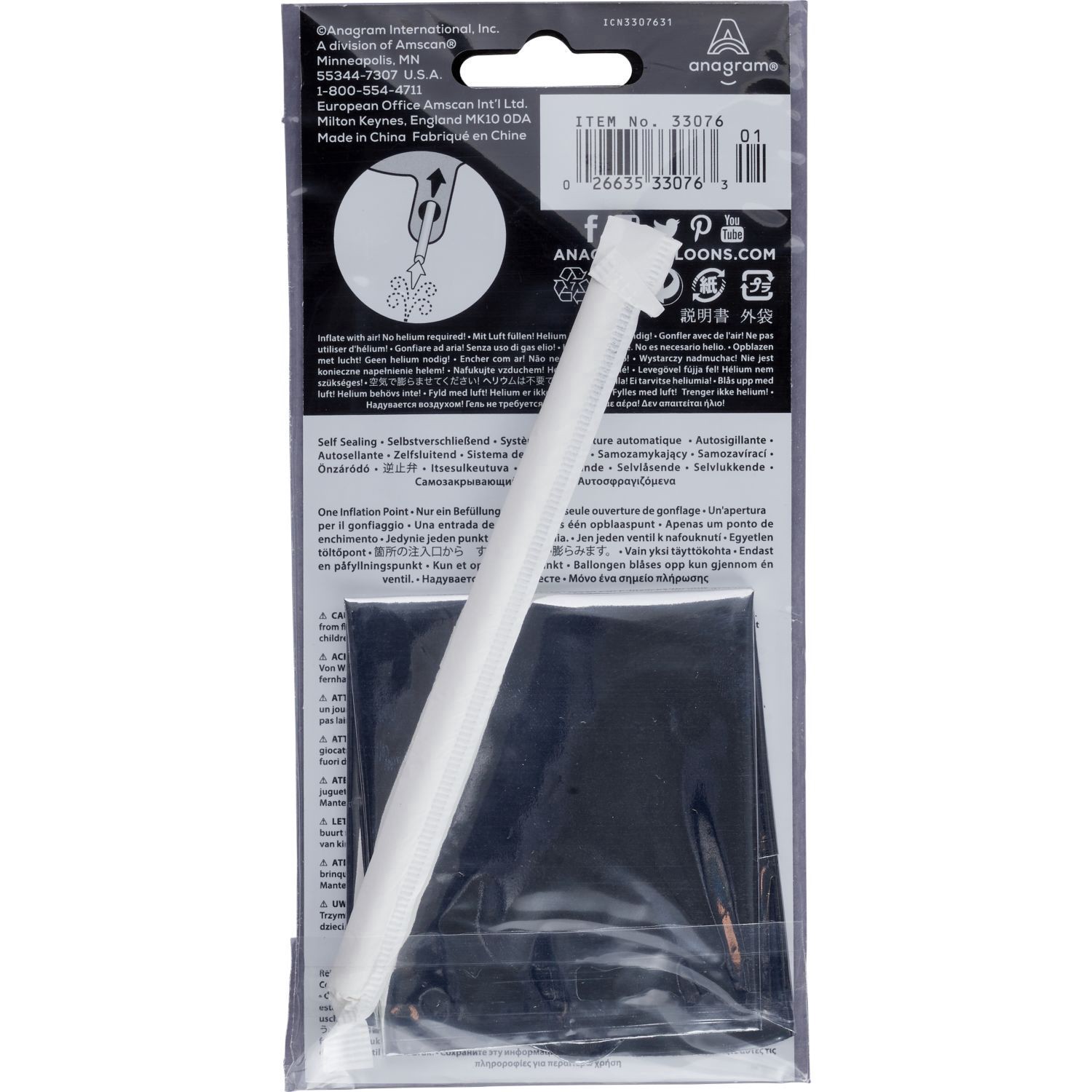 slide 2 of 2, Anagram Air Balloon, Number "1" Silver, 6 X 14 In, 1 ct