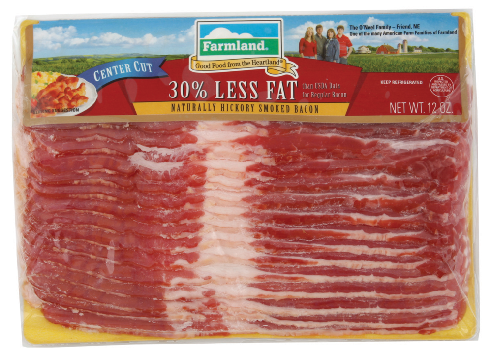 slide 1 of 1, Farmland Naturally Hickory Smoked Center Cut Bacon, 12 oz