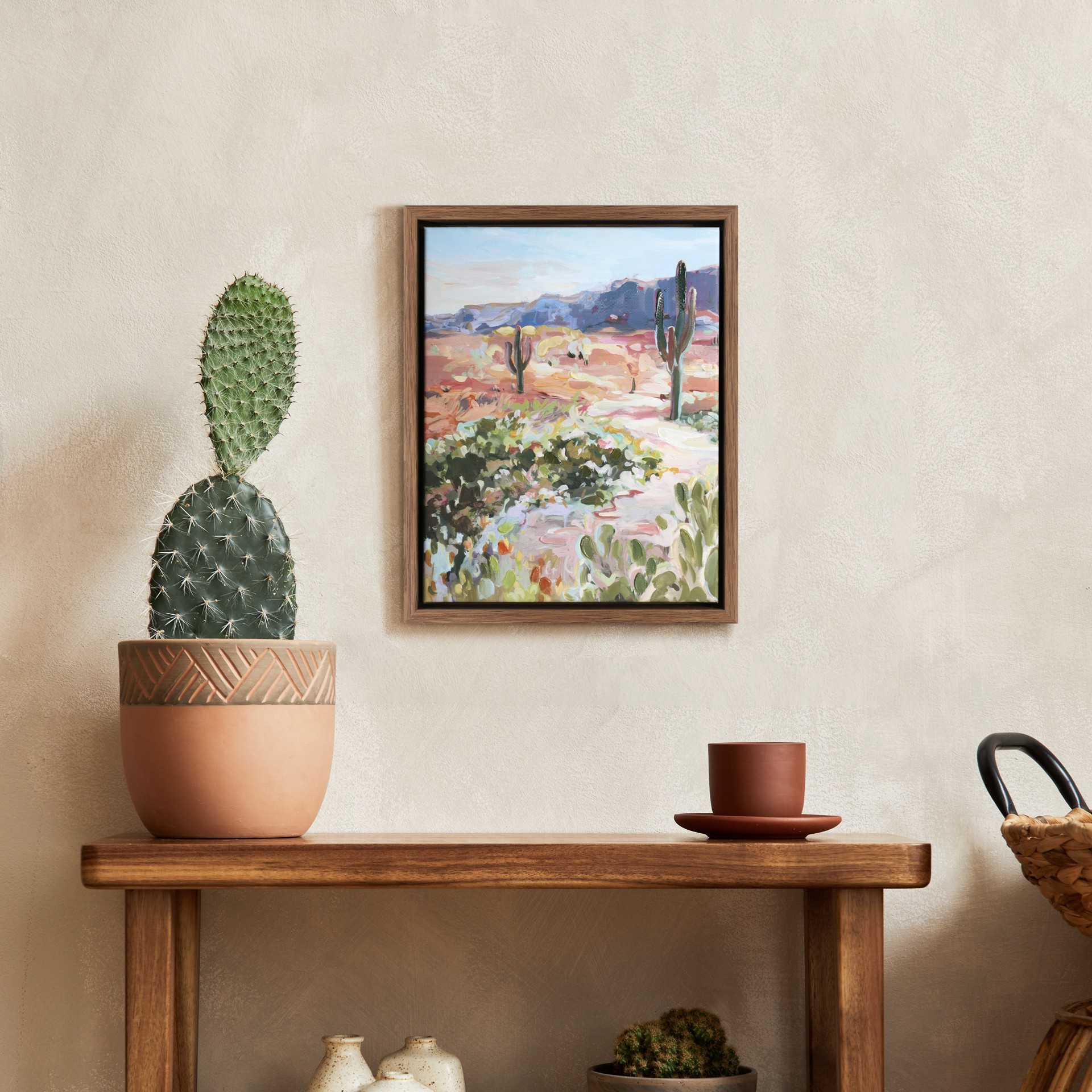 slide 2 of 5, 10" Cactus Field Canvas Wall Art By Ashland, 8 in x 10 in