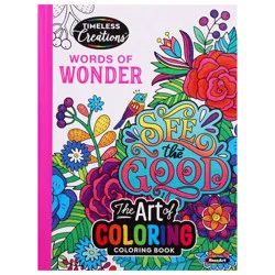 Timeless Creations Words of Wonder Coloring Book 1 ea