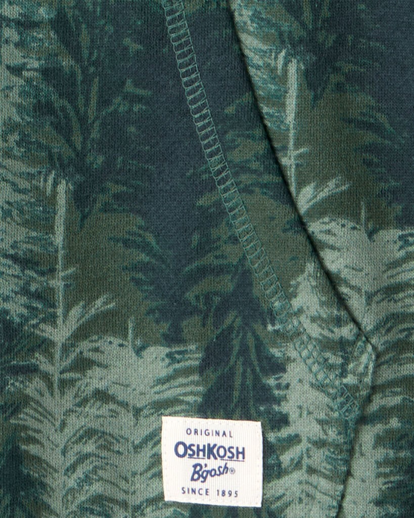 slide 2 of 2, Oshkosh Boys DayDream Fleece Tree Long-Sleeve Hoodie - Green Green 4, 1 ct