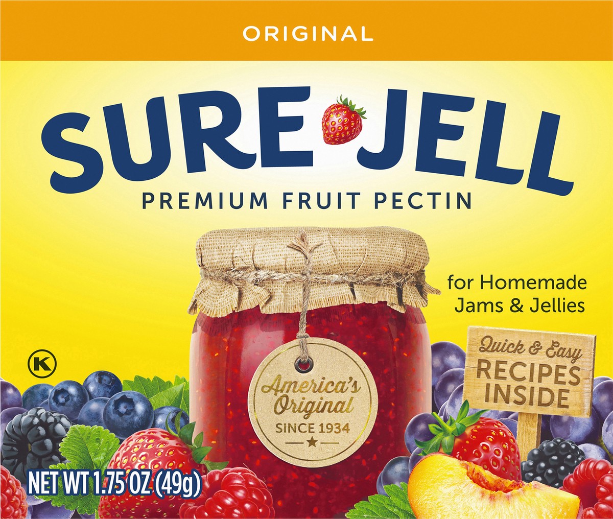 slide 5 of 9, Sure-Jell Sure Jell Original Premium Fruit Pectin, 1.75 oz Box, 1.75 oz