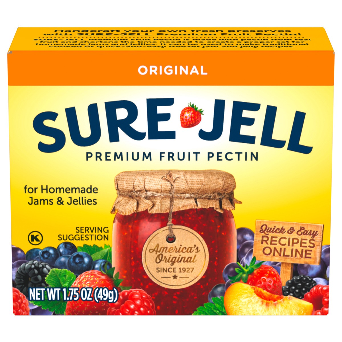 slide 1 of 9, Sure-Jell Sure Jell Original Premium Fruit Pectin- 1.75 oz, 1.75 oz