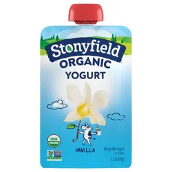 Stonyfield Organic Vanilla Whole Milk Yogurt 3.5 oz. Pouch