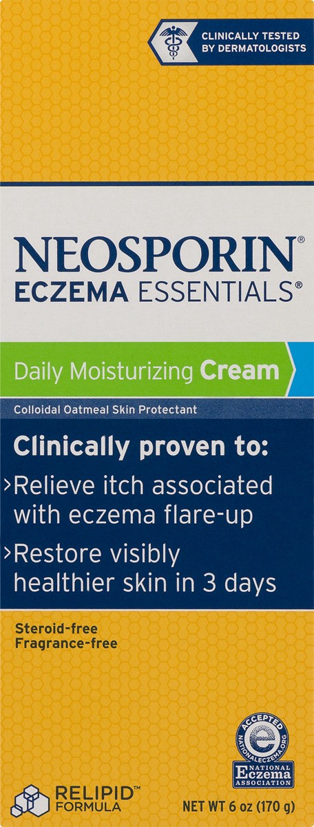 slide 5 of 7, NEOSPORIN ECZEMA ESSENTIALS Daily Moisturizing Cream, 6 Oz, 6 oz