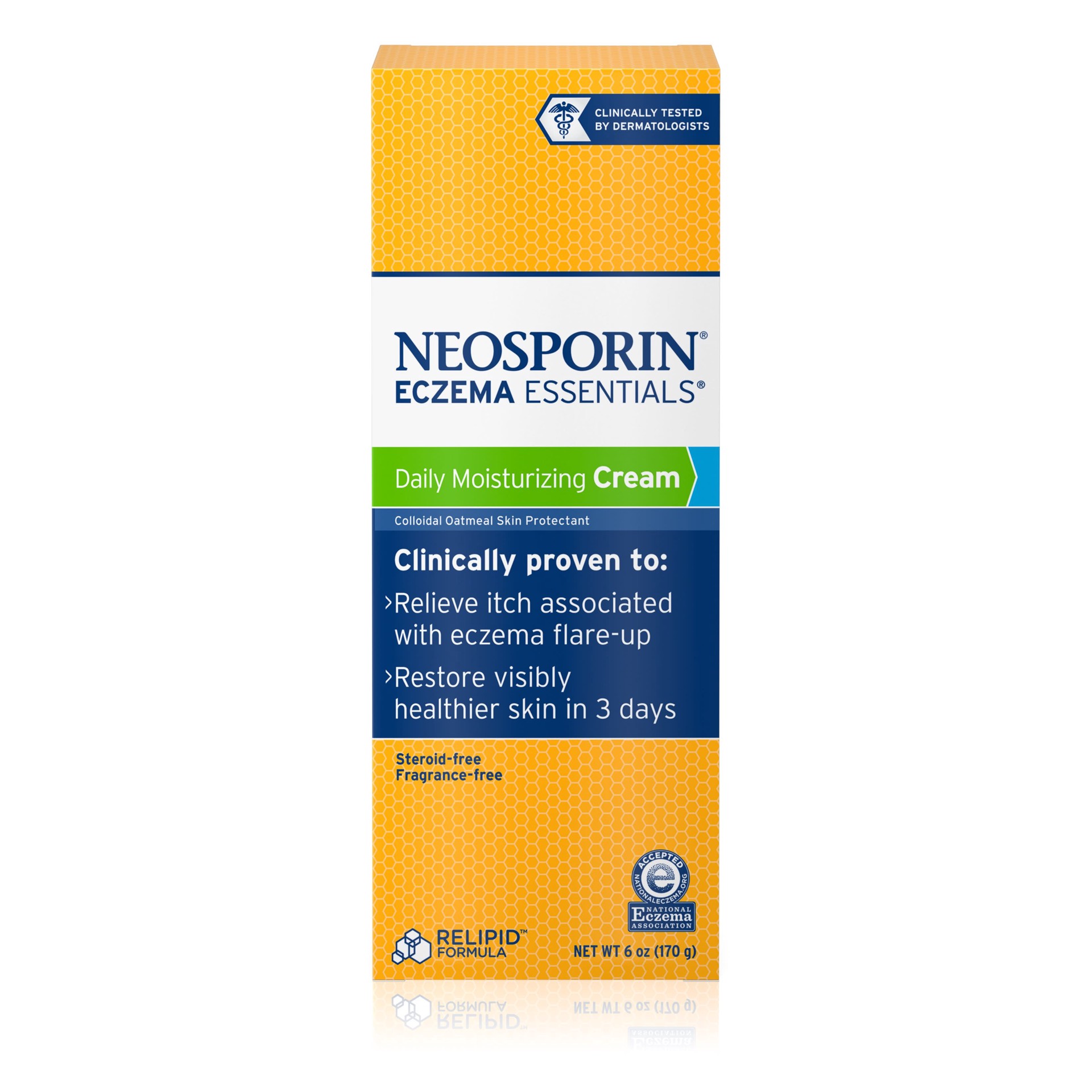 slide 1 of 7, NEOSPORIN ECZEMA ESSENTIALS Daily Moisturizing Cream, 6 Oz, 6 oz