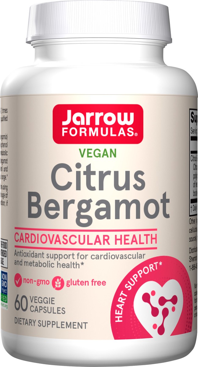 slide 2 of 4, Jarrow Formulas Citrus Bergamot 500 mg - 60 Servings (Veggie Caps) - Antioxidant Support for Cardiovascular & Metabolic Health - Dietary Supplement - Gluten Free - Use with Jarrow Formulas QH-absorb, 1 ct