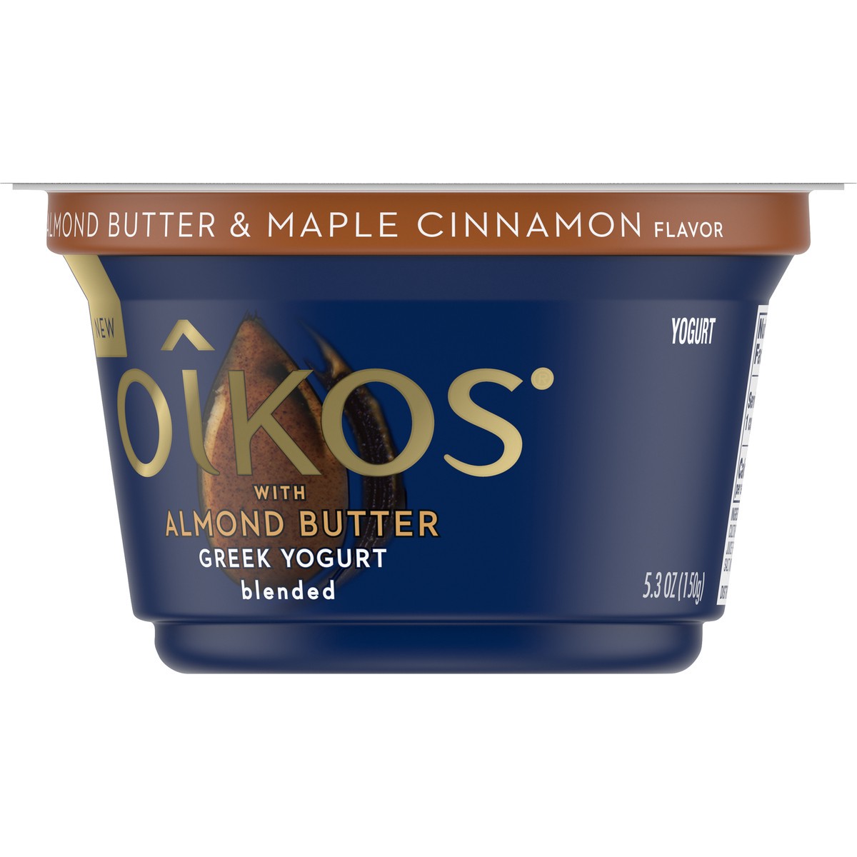 slide 3 of 13, Oikos Whole Milk Almond Butter & Maple Cinnamon Greek Yogurt, 5.3 Oz., 5.3 oz