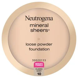 Neutrogena Mineral Sheers Loose Powder Foundation, Classical Ivory 10, 0.19 Oz (5.5 g)
