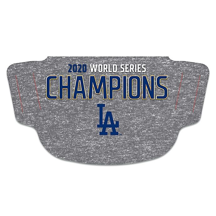 slide 1 of 1, MLB Los Angeles Dodgers 2020 World Series Championship Heathered Fan Mask, 1 ct