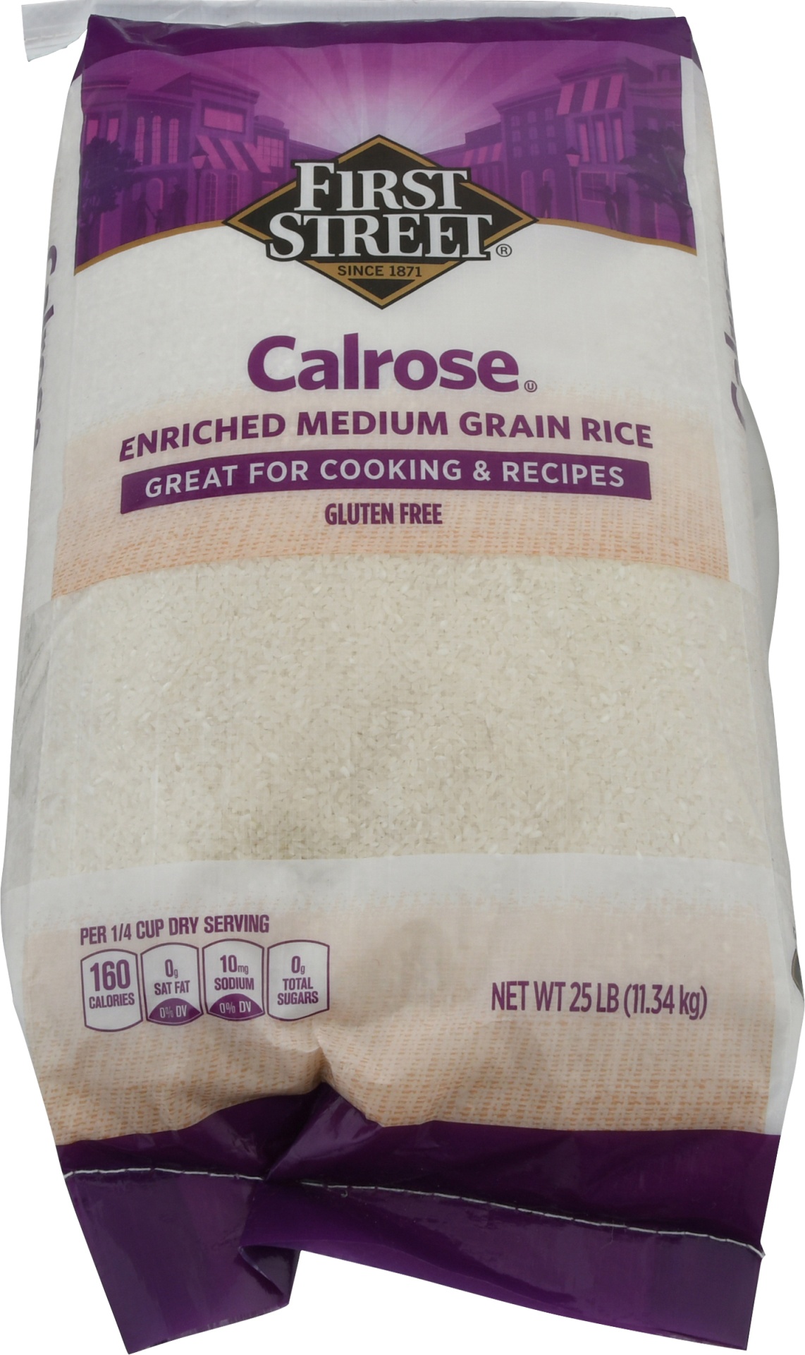 slide 1 of 1, First Street Calrose Rice, 25 lb