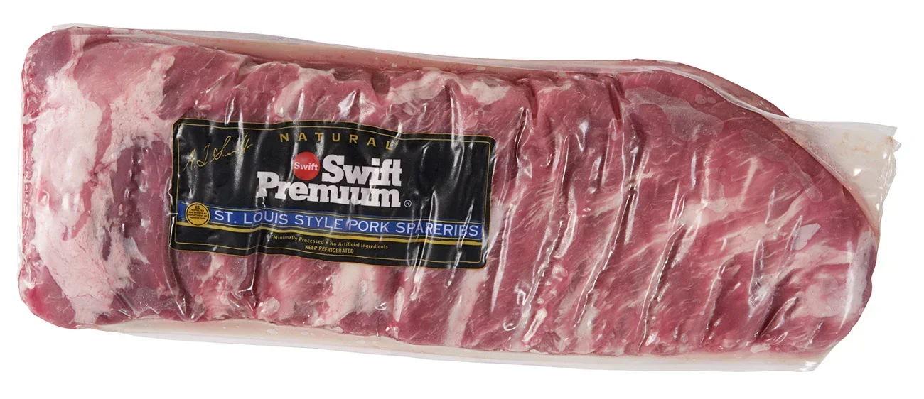 slide 1 of 1, Swift St. Louis Style Pork Spareribs, per lb