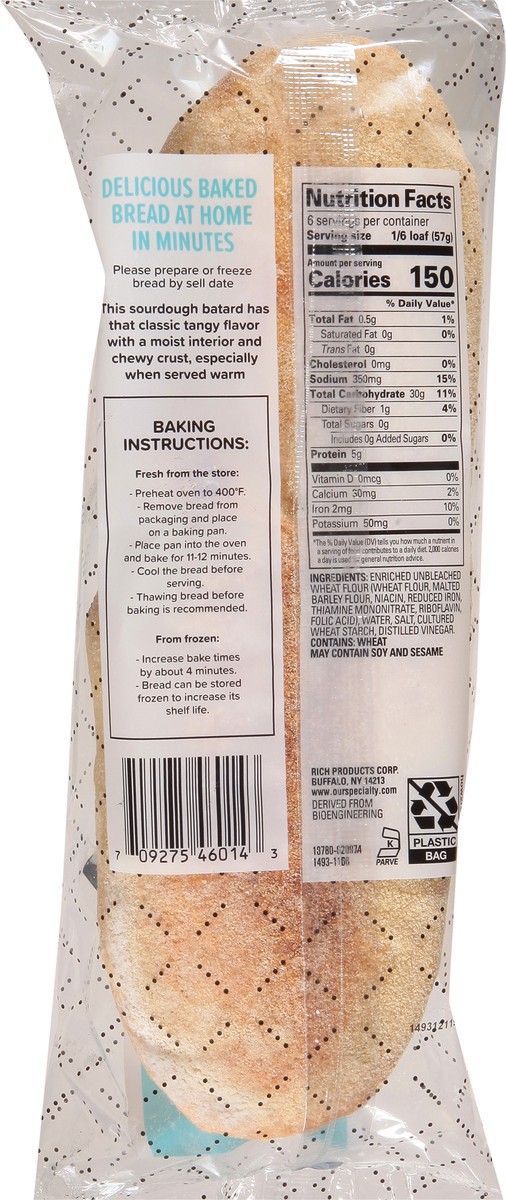 slide 2 of 14, Our Specialty Bake House Sourdough Artisan Batard 12 oz, 12 oz